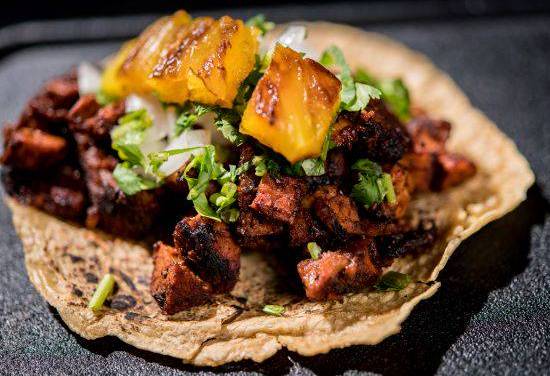 Order Al Pastor Taco food online from Salud Kitchen store, Chicago on bringmethat.com