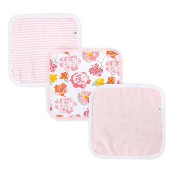 Order Burt's Bees Baby® 3-Pack Organic Cotton Washcloths in Blossom food online from Buybuy Baby store, Whitehall on bringmethat.com