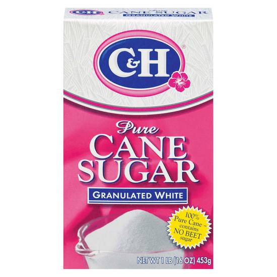Order C & H Pure Cane Granulated White Sugar 1lb food online from Drinks At Your Door by Gopuff store, Santa Maria on bringmethat.com