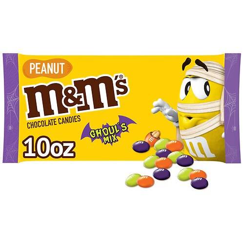 Order M&M's Ghoul's Mix Peanut Chocolate Halloween Candy - 10.0 oz food online from Walgreens store, Charlottesville on bringmethat.com