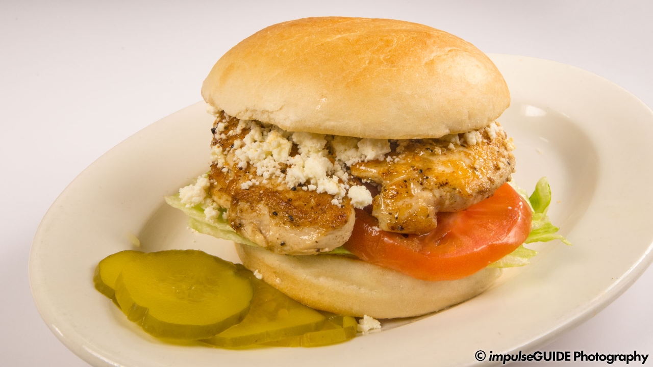 Order Grilled Greek Chicken Sandwich food online from Louie's Texas Red Hots store, Buffalo on bringmethat.com