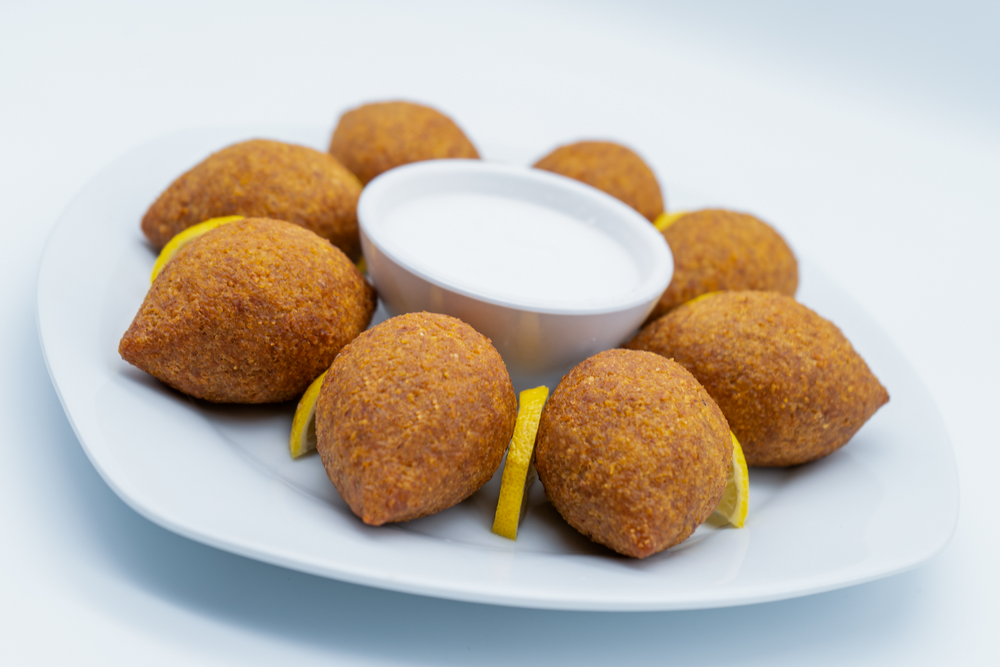 Order 4 Pieces Kibbeh food online from Sallora & Sam Bakery Grill And Catering store, Bridgeview on bringmethat.com