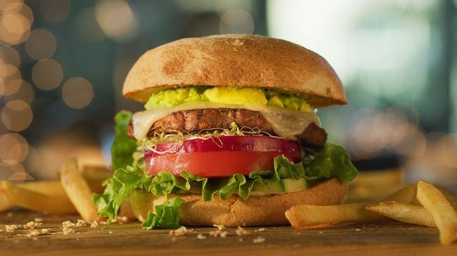 Order Veggie Burger food online from Hook Burger Bistro store, Burbank on bringmethat.com