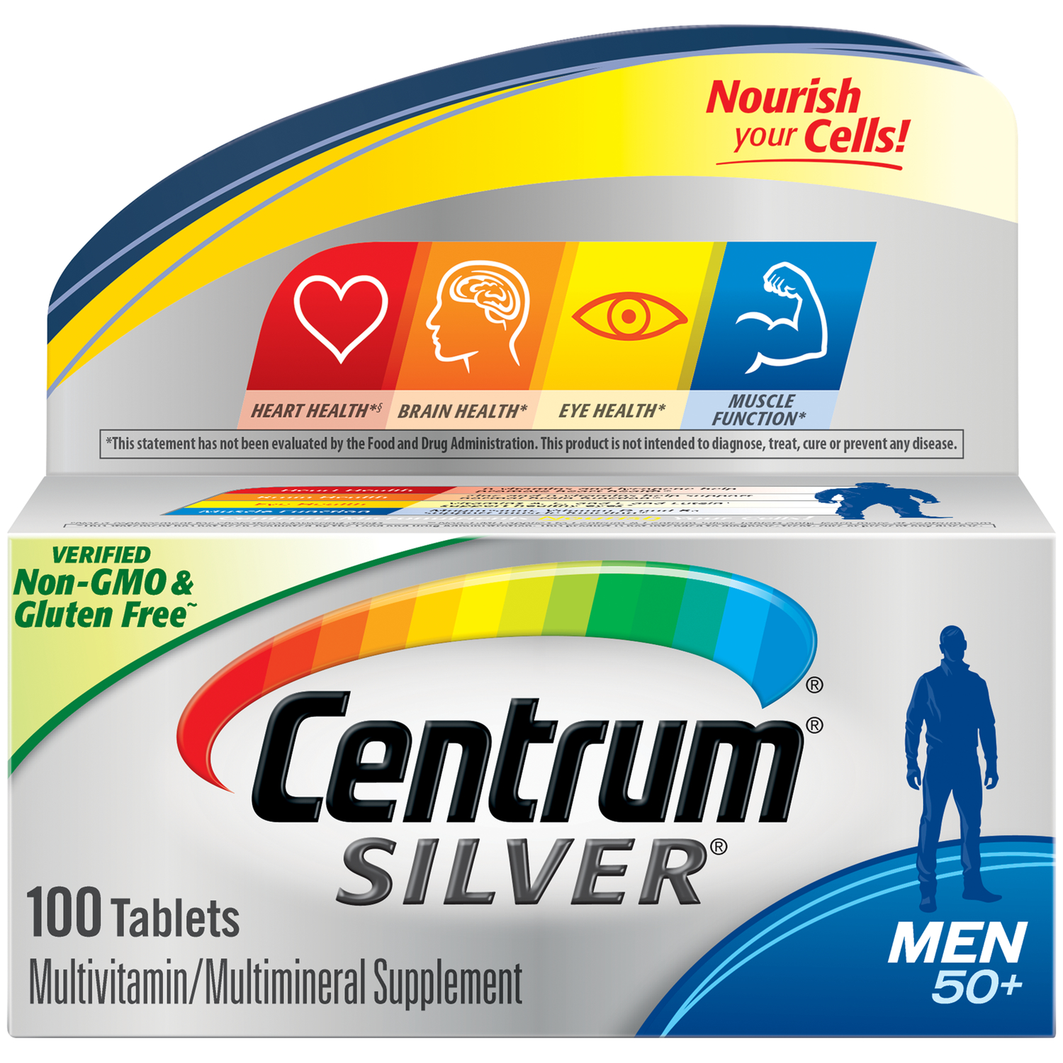 Order Centrum Silver Multivitamin/Multimineral Tablets - Men 50+, 100 ct food online from Rite Aid store, MILLER PLACE on bringmethat.com