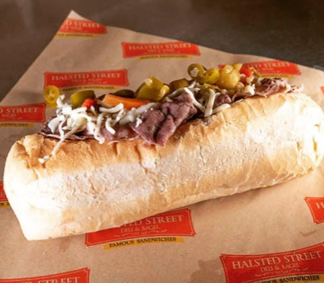 Order Homemade Italian Beef Sandwich food online from Halsted Street Deli & Bagel store, Chicago on bringmethat.com
