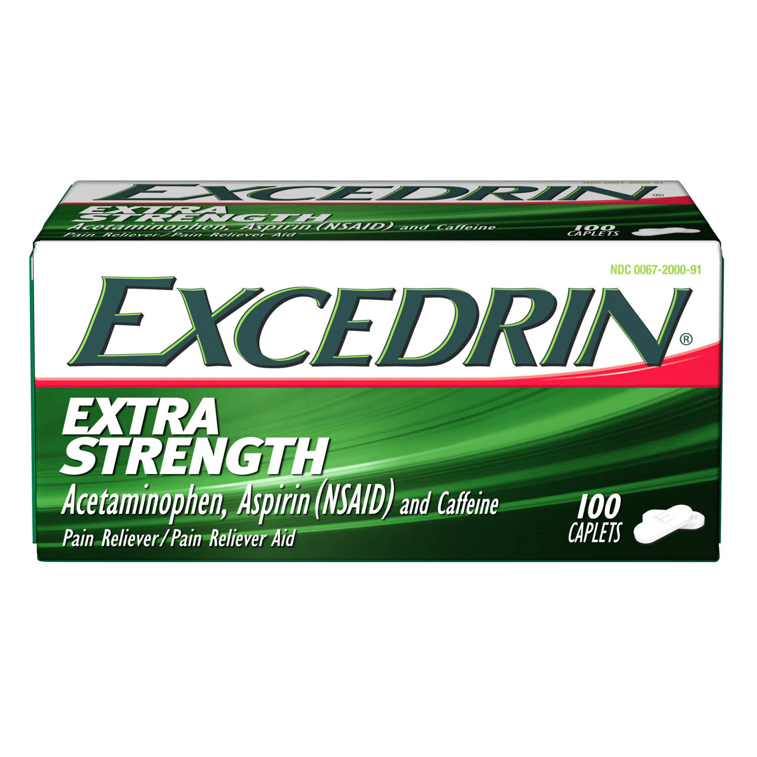 Order Excedrin Pain Reliever Aid, Extra Strength wih Caffeine - 100 ct food online from Rite Aid store, CORNING on bringmethat.com