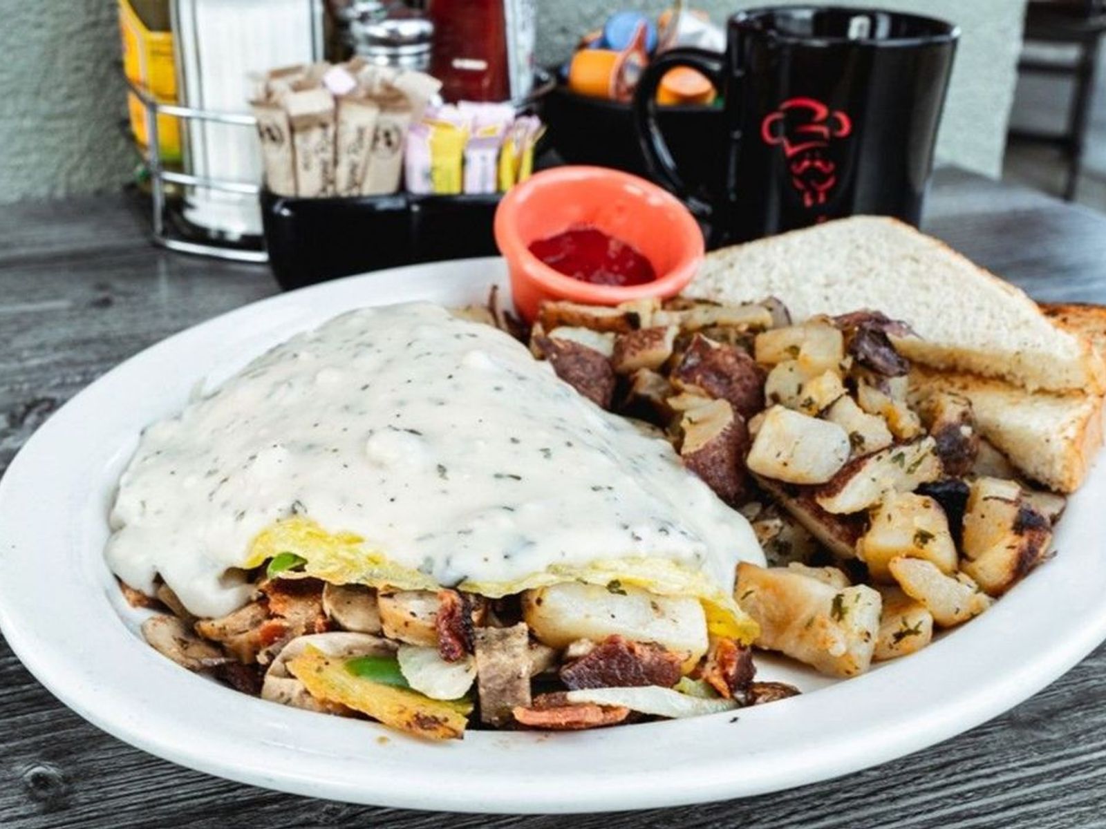 Order The Country Omelet - OO food online from Biscuits Cafe store, Chandler on bringmethat.com