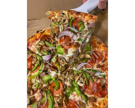 Order Deluxe Pizza food online from Double Or Nothin Pizza store, Huntington Park on bringmethat.com