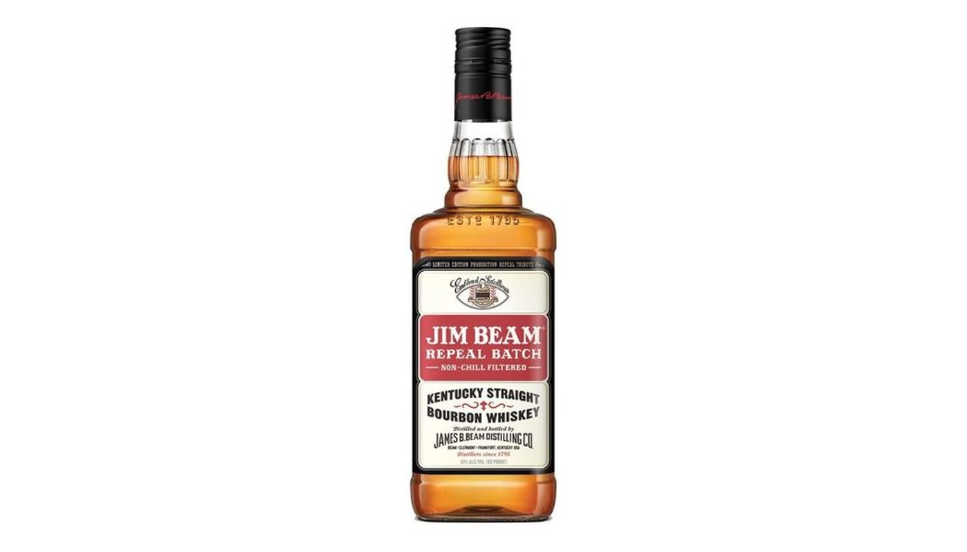 Order Jim Beam Repeal Batch Kentucky Straight Bourbon Whiskey 750mL food online from Plaza Market store, Baldwin Park on bringmethat.com