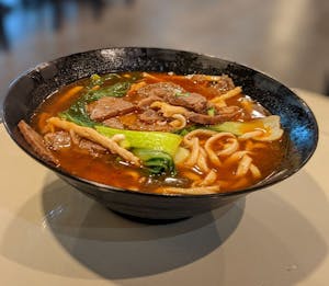 Order L1. Beef Tendon Noodle Soup 红烧牛腩湯面 food online from Kung Fu Noodle store, Tucson on bringmethat.com