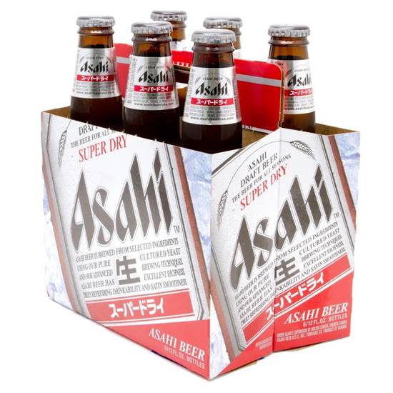 Order Asahi Dry 6 Pack food online from Liquor Wine & Beer World store, Santa Monica on bringmethat.com