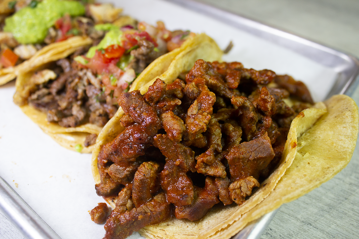 Order Chile con Carne Taco food online from El Pollo Grill store, Chula Vista on bringmethat.com