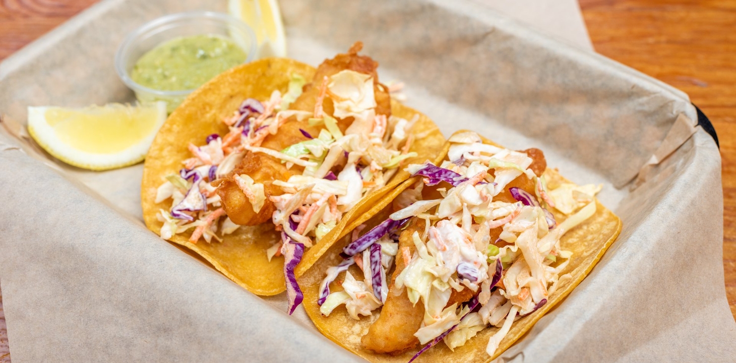 Order Fish Tacos food online from Southern Pacific Brewing store, San Francisco on bringmethat.com