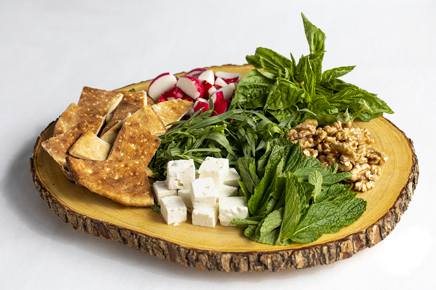 Order Fresh Bread and Herb Platter food online from Mersi Chef Persian store, Kennesaw on bringmethat.com