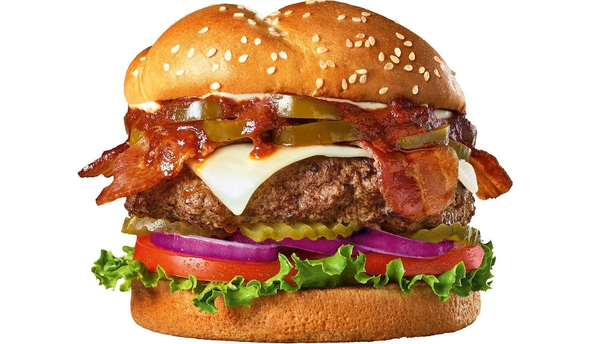 Order Feel the Burn Burger food online from The Burger Den store, Lake Wales on bringmethat.com