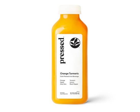 Order Orange Turmeric Juice food online from Pressed store, Montecito on bringmethat.com