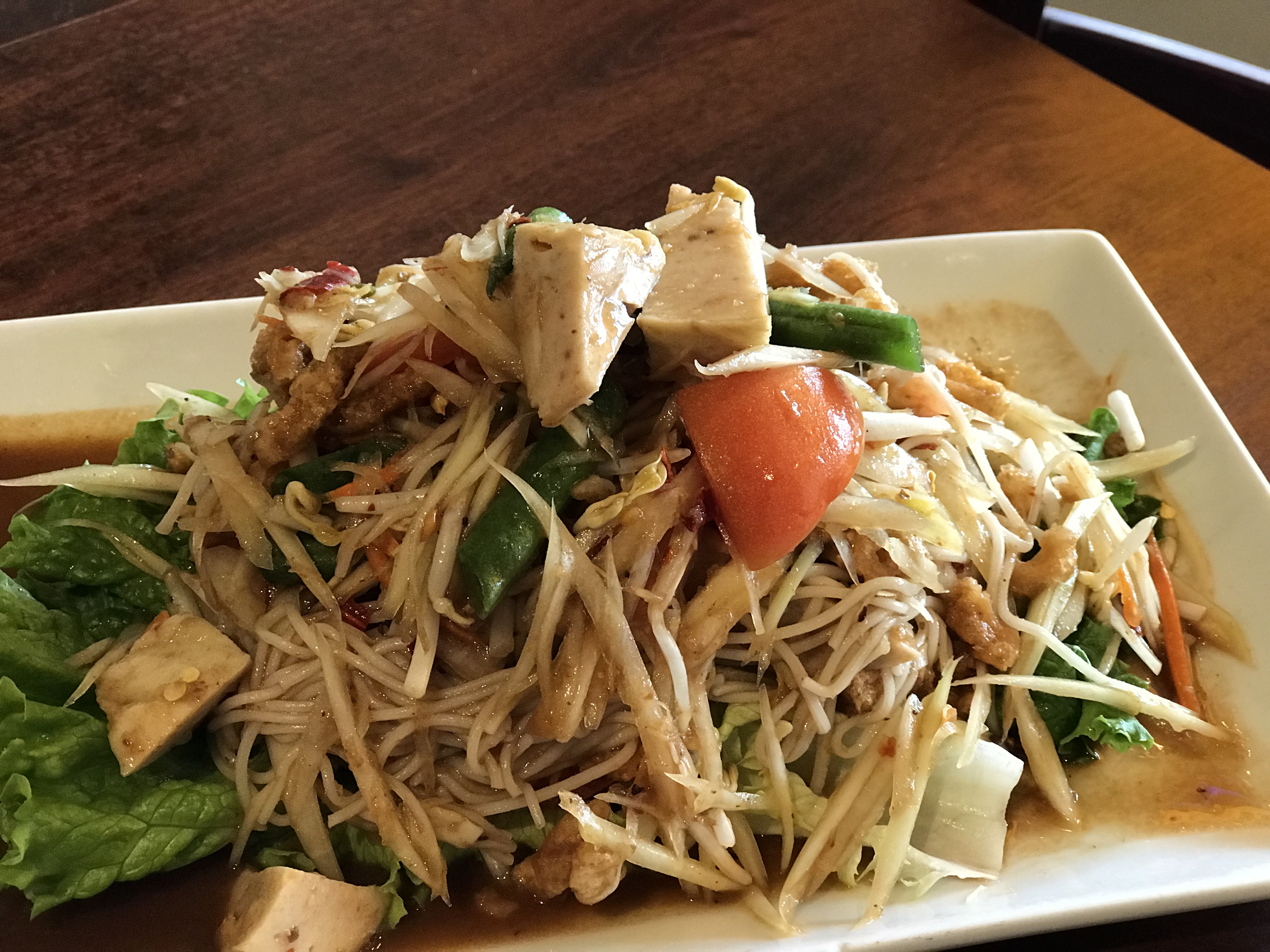 Order Som Tam Kortmuar Salad *** food online from Urban Thai store, Arlington on bringmethat.com