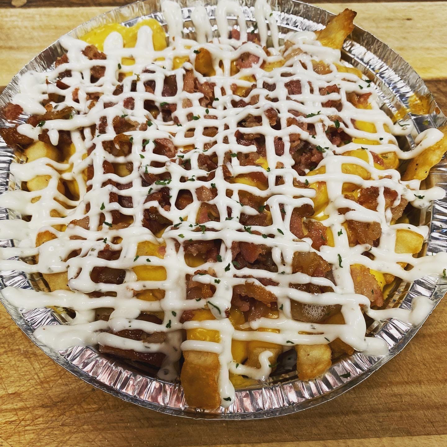 Order Bacon Ranch Cheese Fries - Appetizers food online from Affamato Pizza & Italian Restaurant store, Norristown on bringmethat.com