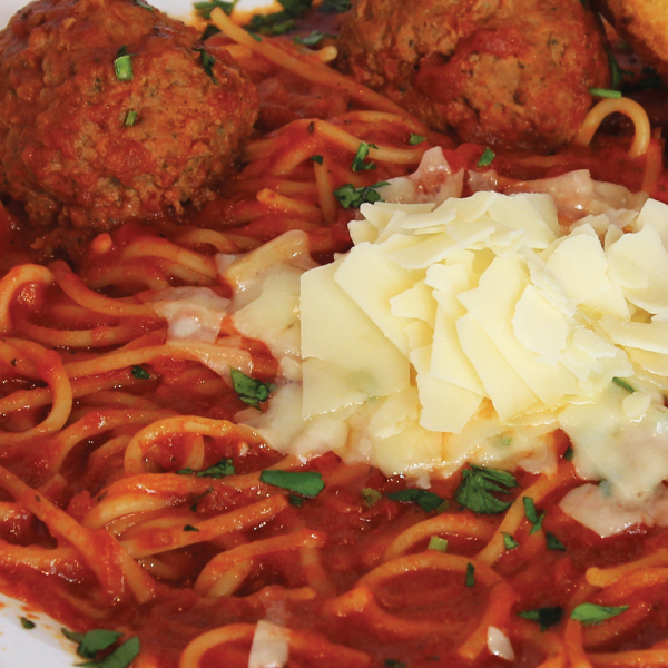 Order Spaghetti with Meatballs food online from Rosati's Pizza store, Madison on bringmethat.com