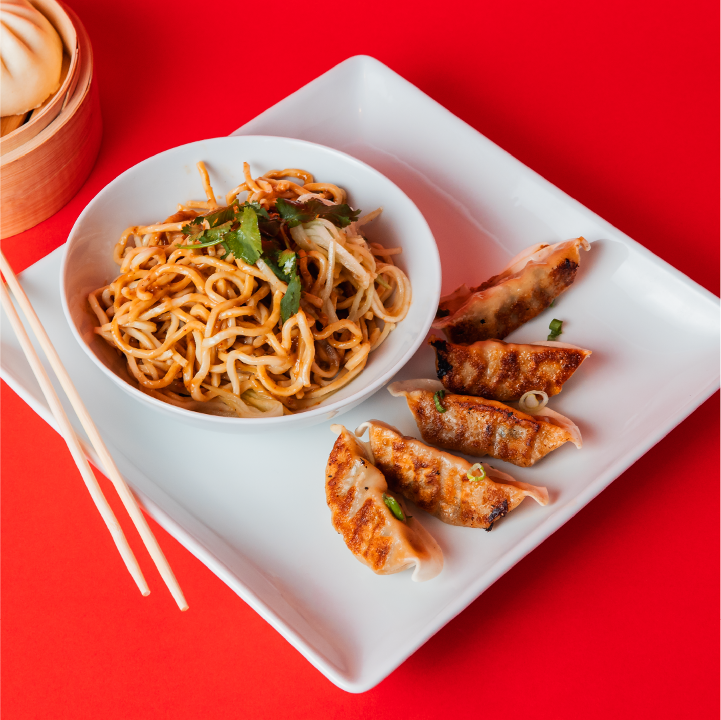 Order 5 Potstickers + Noodle Salad food online from Wow Bao store, Chicago on bringmethat.com