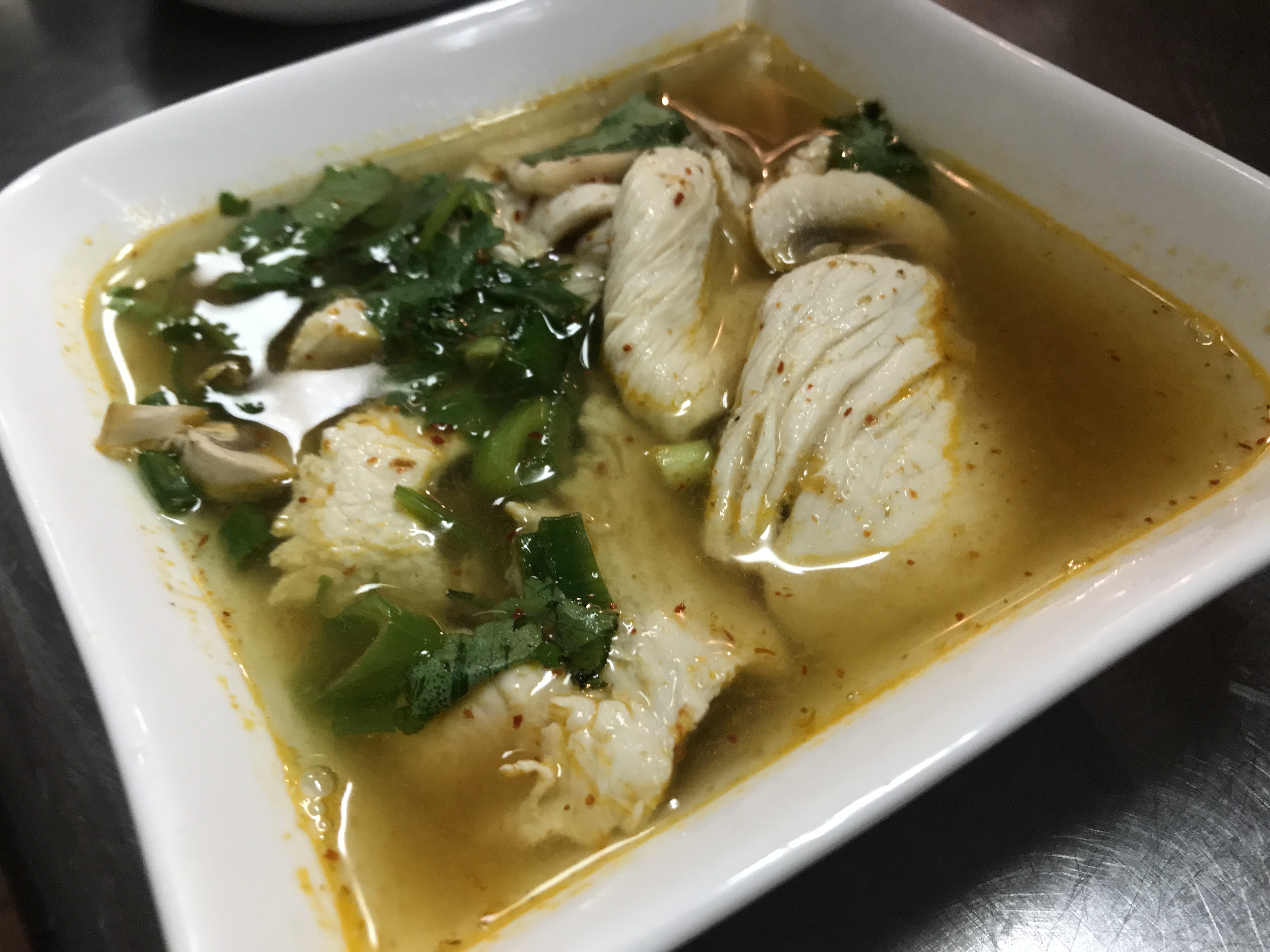 Order Chicken Tom Yum Soup food online from Krua Khun Yah store, Ashland on bringmethat.com