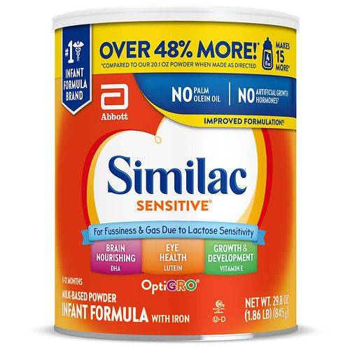 Order Similac For Fussiness and Gas Infant Formula with Iron - 29.8 oz food online from Walgreens store, Grand Rapids on bringmethat.com