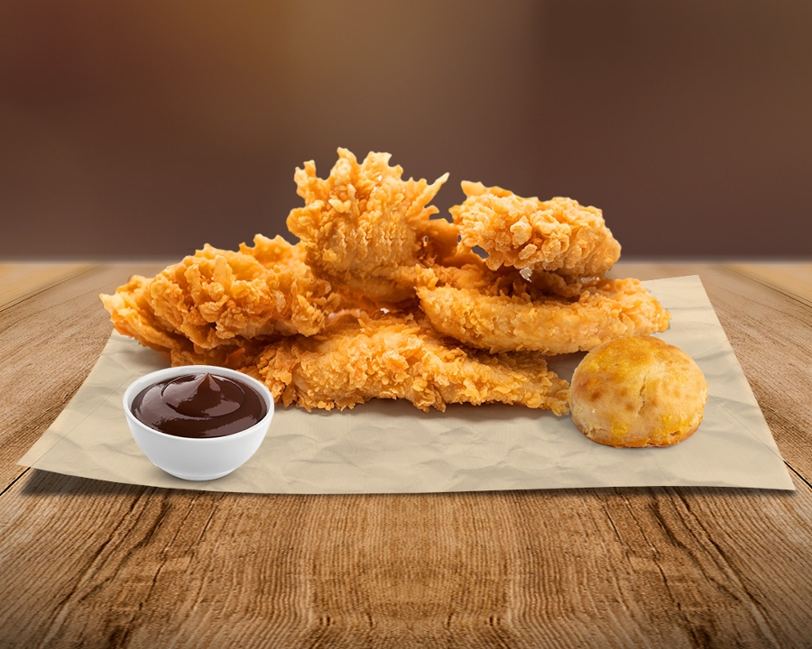 Order 5 Pc Tender's w/ Biscuit food online from Texas Chicken & Burgers store, Centereach on bringmethat.com