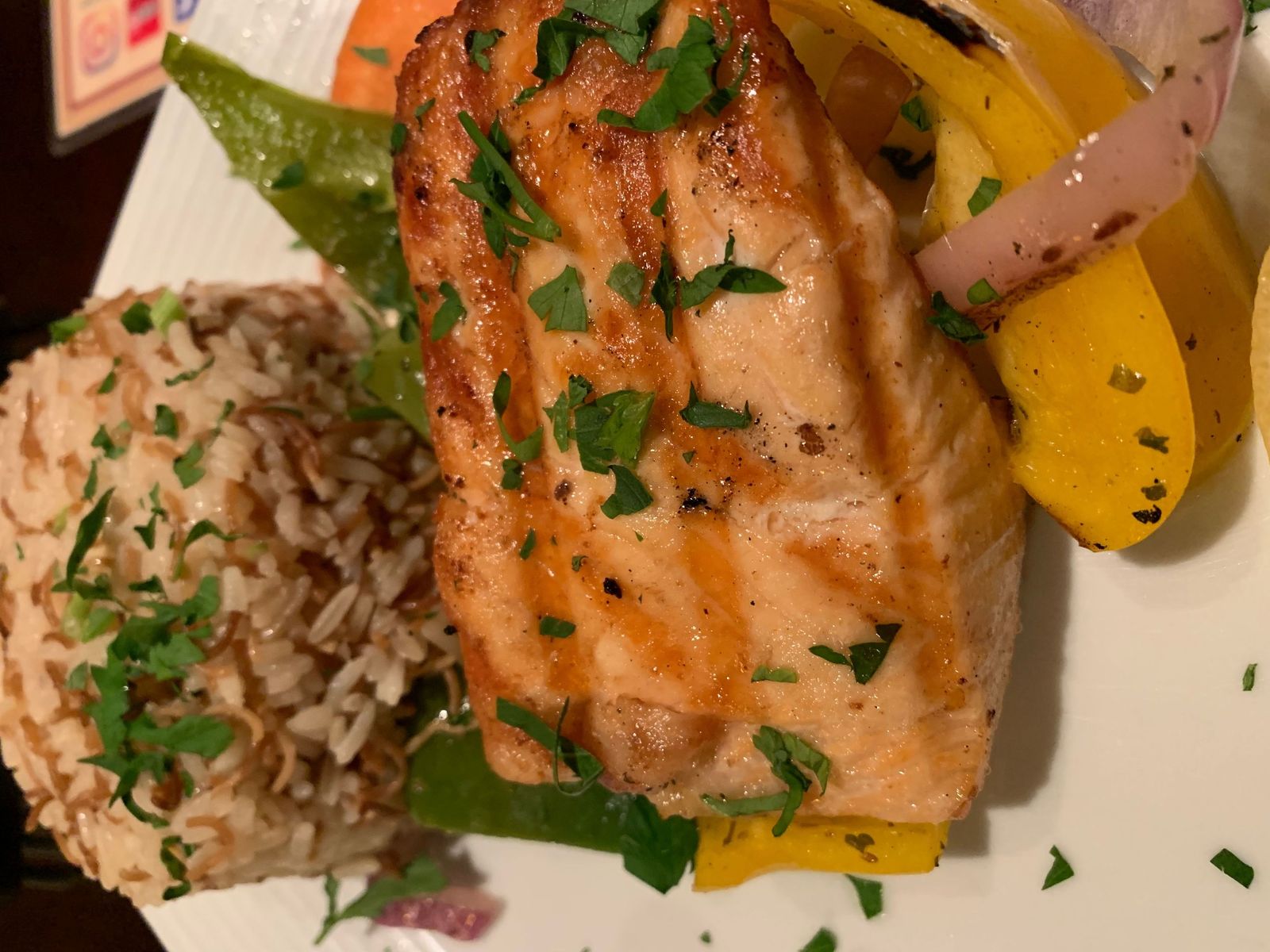 Order Grilled Salmon Platter food online from Madison Cafe & Grill store, Creskill on bringmethat.com