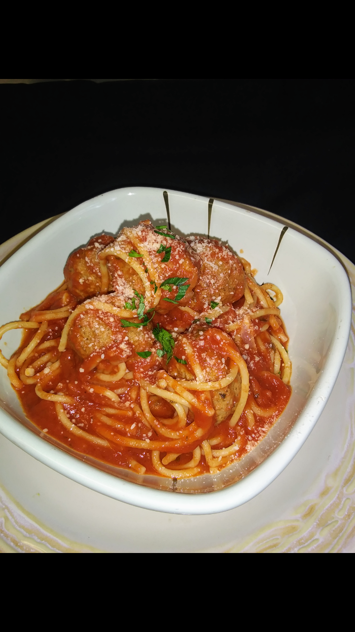 Order MEX-ITALY MEAT BALLS PASTA food online from Cooking With Polo store, Austin on bringmethat.com