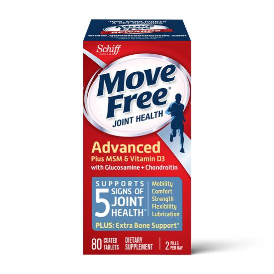Order Schiff Move Free Glucosamine Chondroitin MSM & Vitamin D3 Coated Tablets (80 ct) food online from Rite Aid store, Palm Desert on bringmethat.com