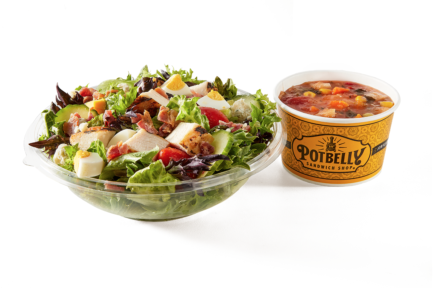 Order Pick-Your-Pair Farmhouse Salad and Soup food online from Potbelly store, New York on bringmethat.com