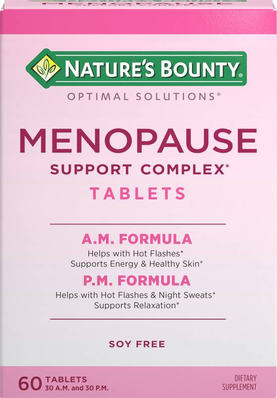 Order Natures Bounty Optimal Solutions Complete Menopause Support Complex Tablets (60 ct) food online from Rite Aid store, Palm Desert on bringmethat.com
