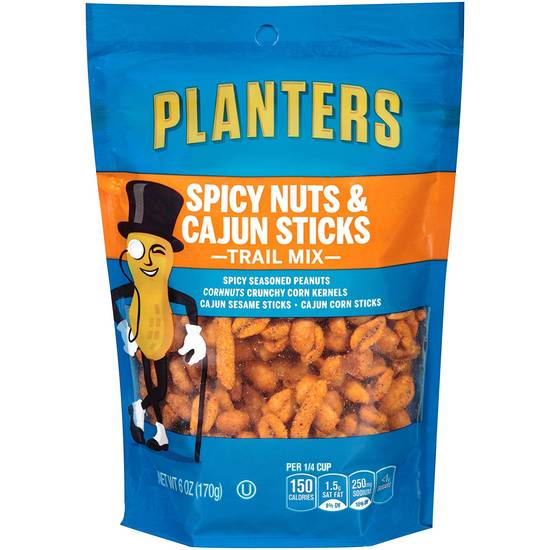 Order Planters Spicy Nuts & Cajun Sticks Trail Mix food online from Pepack Sunoco store, Peapack on bringmethat.com