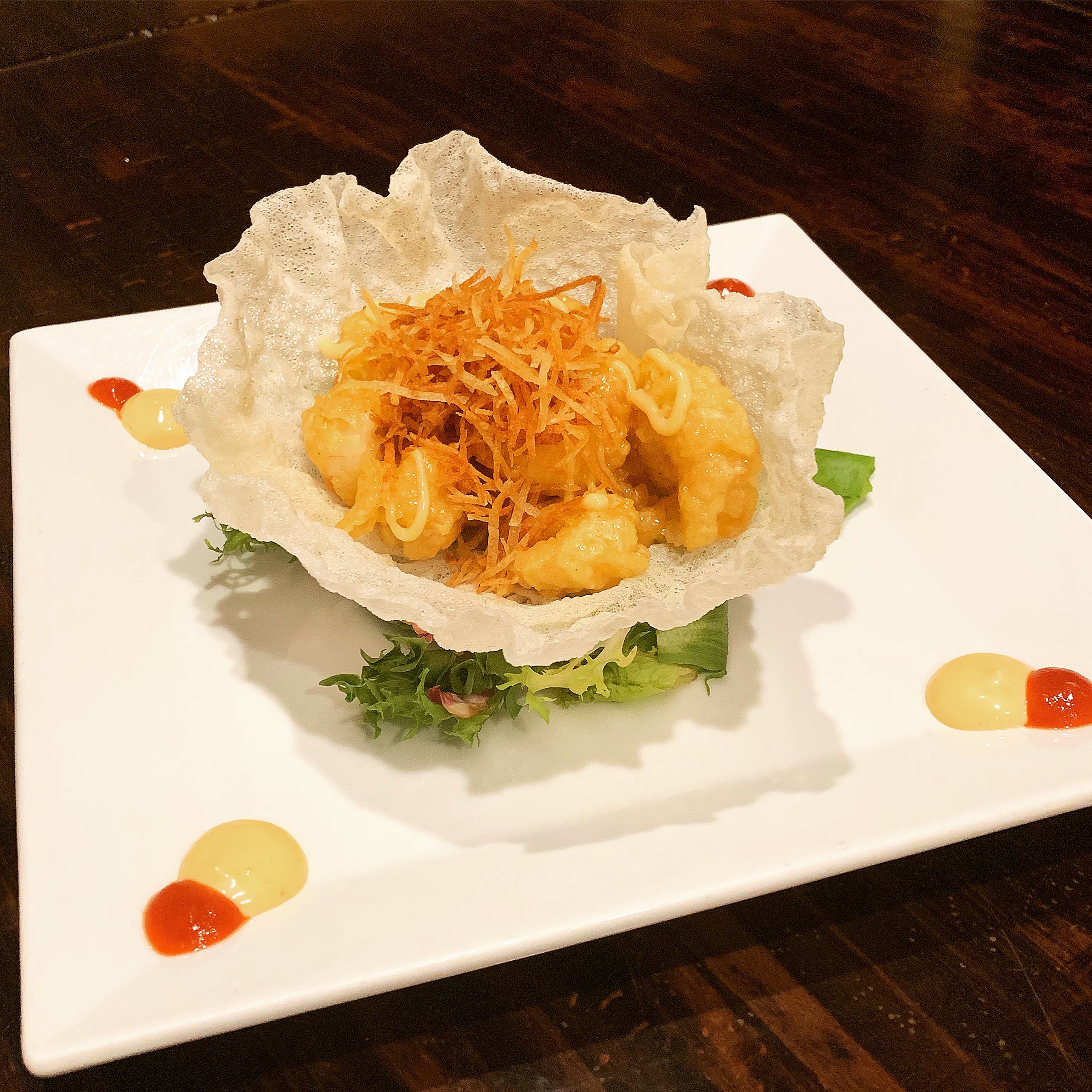Order Creamy Rock Shrimp Tempura food online from Kanpai Japanese Sushi Bar &amp; Gril store, Santa Monica on bringmethat.com