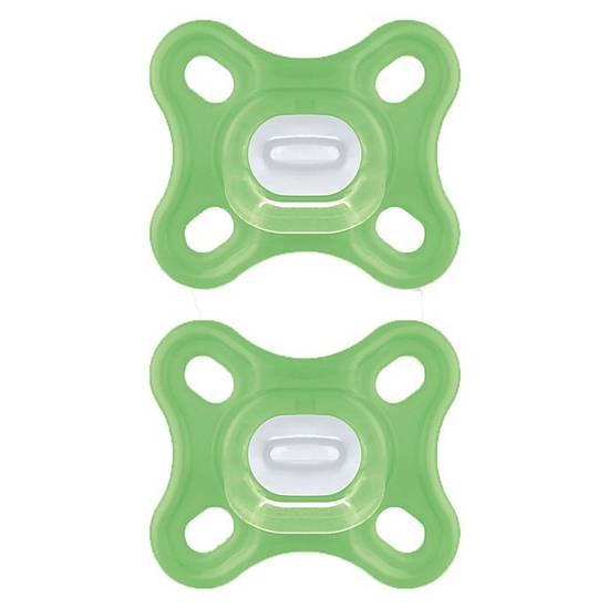 Order MAM Comfort Design Collection ™ 0-4 Months Unisex Pacifiers in Green (Set of 2) food online from Bed Bath & Beyond store, Lancaster on bringmethat.com