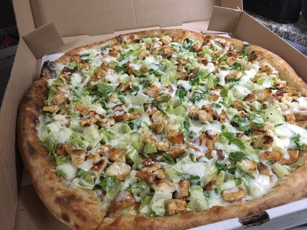 Order Caesar Salad Pizza - Small food online from Prima Pizza Nice Ice store, Queens Village on bringmethat.com