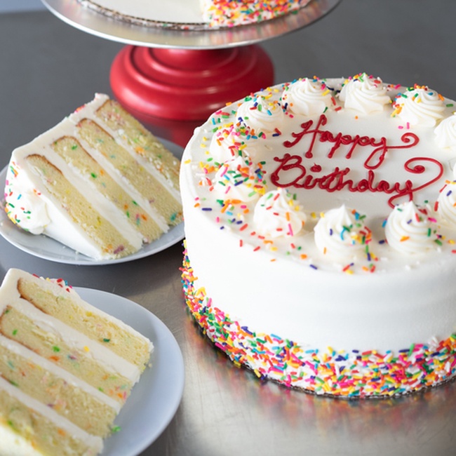 Order 10" Vanilla Confetti Cake food online from Carlo's Bakery store, Bloomington on bringmethat.com