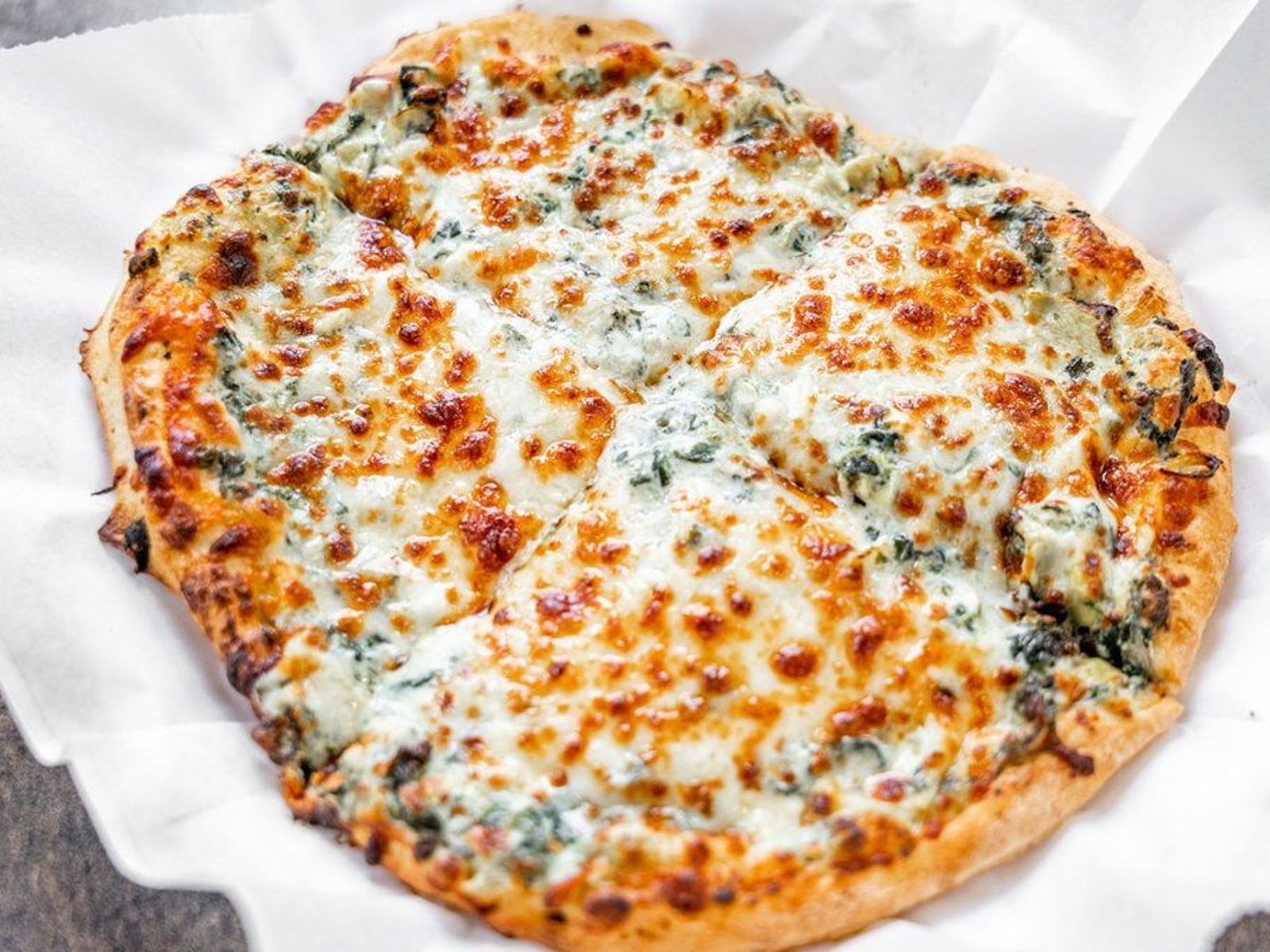 Order Spinach & Artichoke - P food online from Homeslice Pizza store, Toledo on bringmethat.com