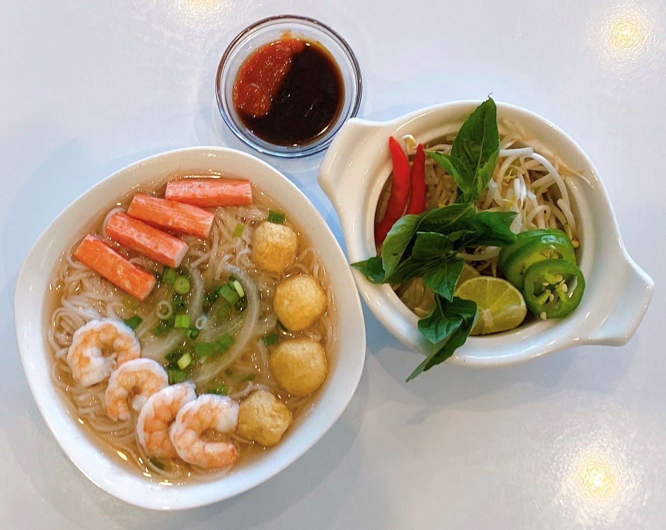 Order Pho Seafood (Fish Balls, Shrimps, and Surimi Crab meats) food online from Pho Ever store, Newark on bringmethat.com