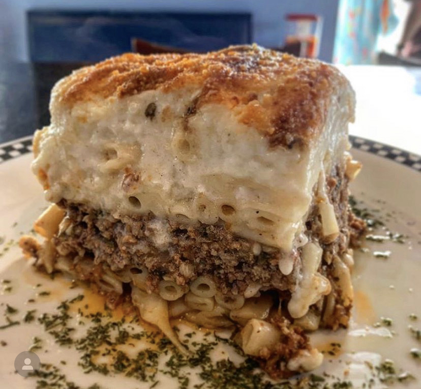 Order Pastichio Dinner food online from Mad Greek Cafe store, Charlotte on bringmethat.com