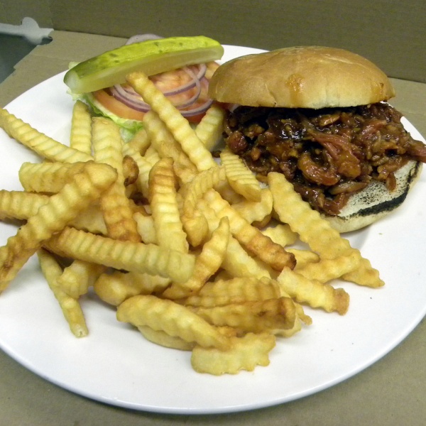 Order Pulled Pork Sandwich food online from Fatty Magoos Bar & Eatery store, Bolingbrook on bringmethat.com