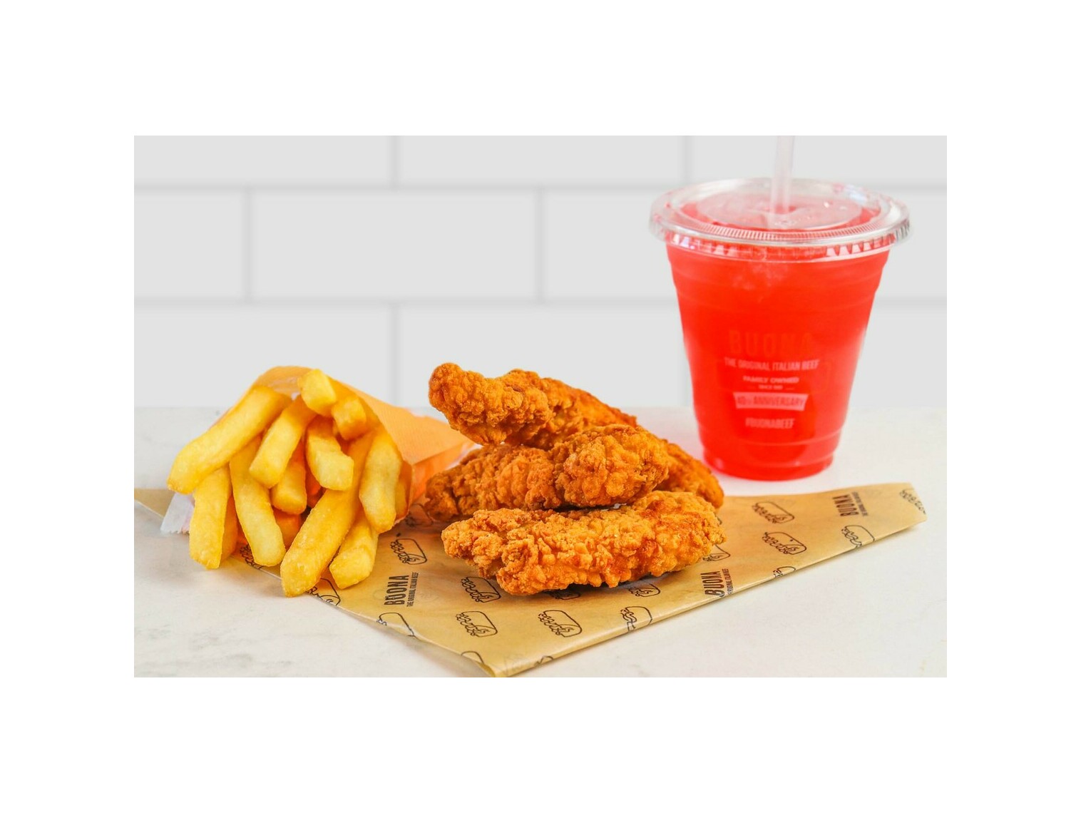 Order Kid’s All-Natural Chicken Tenders food online from Buona store, Oak Park on bringmethat.com