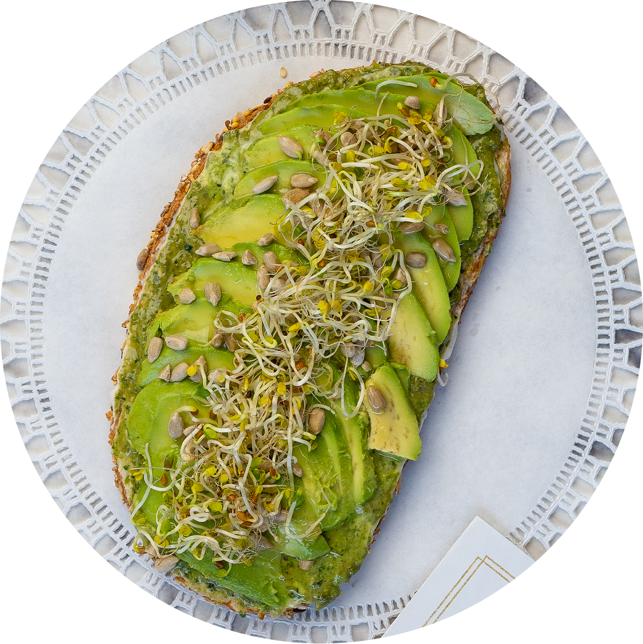Order Avocado Toast food online from Green Table Cafe store, Los Angeles on bringmethat.com
