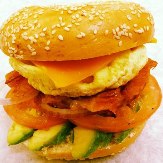 Order CA Breakfast Bagel Sandwich food online from Donut Star store, Irvine on bringmethat.com
