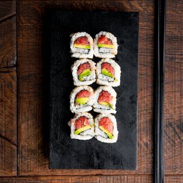 Order Spicy Tuna & Avocado Roll-8pc food online from Kumi store, Rockville on bringmethat.com