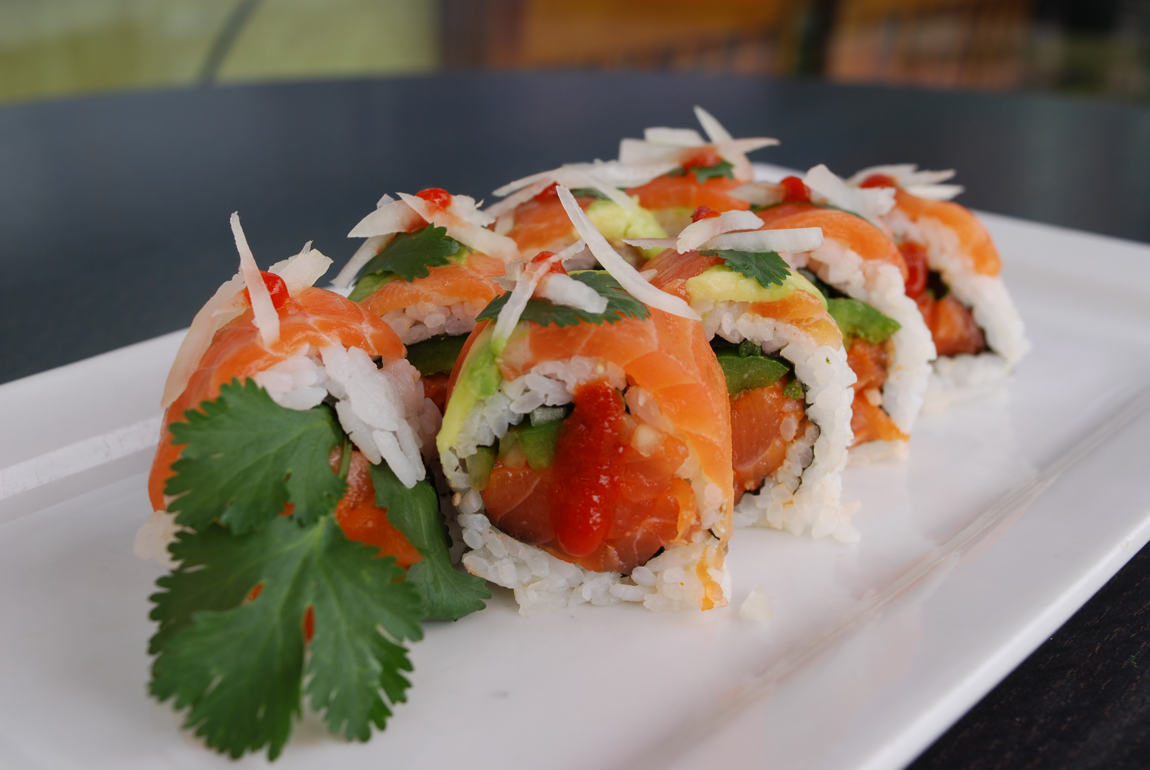 Order Salmon Lover Sushi Roll food online from Gogo Japan store, Oceanside on bringmethat.com