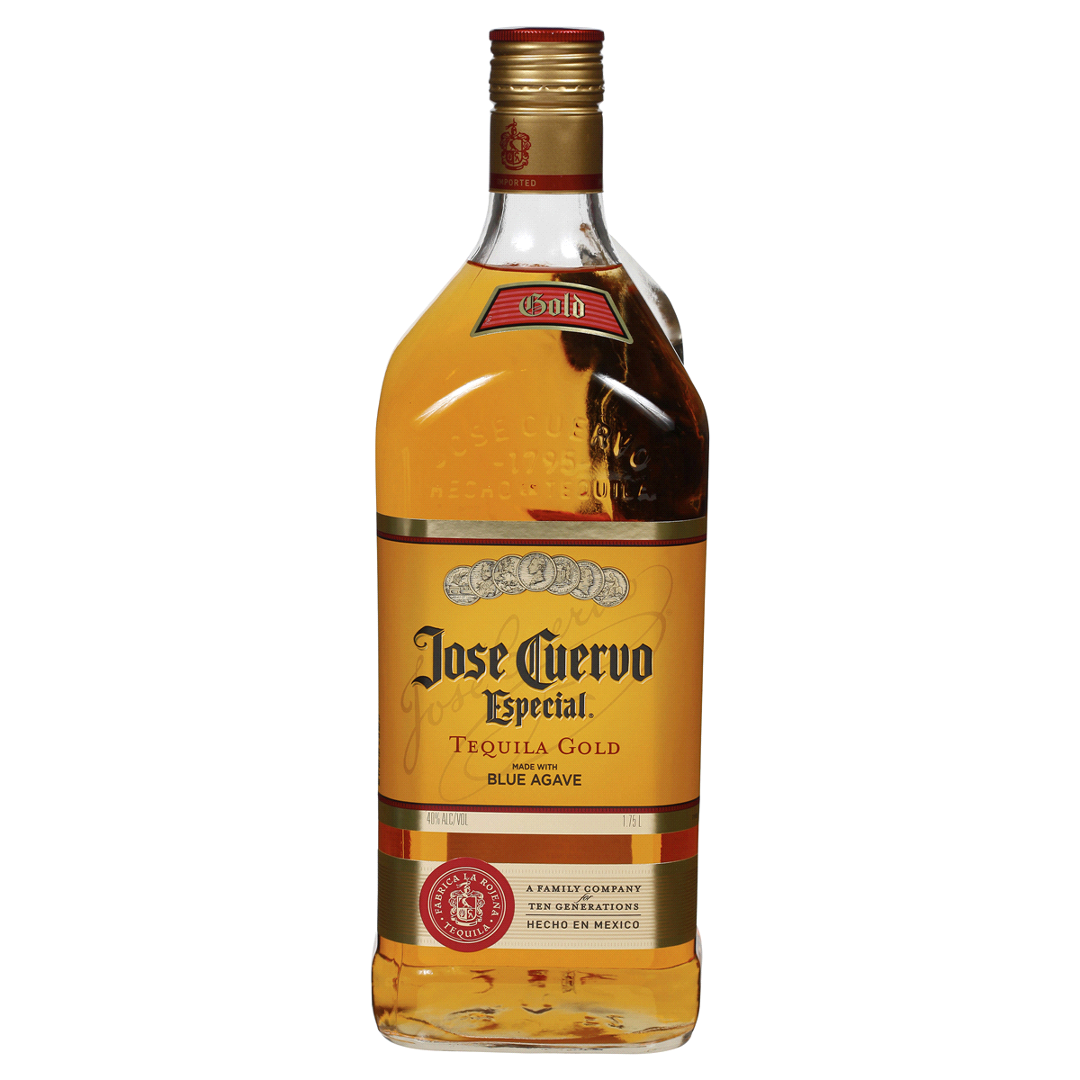Order Jose Cuervo Gold tequila 1.75 ml. food online from Mirage Wine & Liquor store, Palm Springs on bringmethat.com
