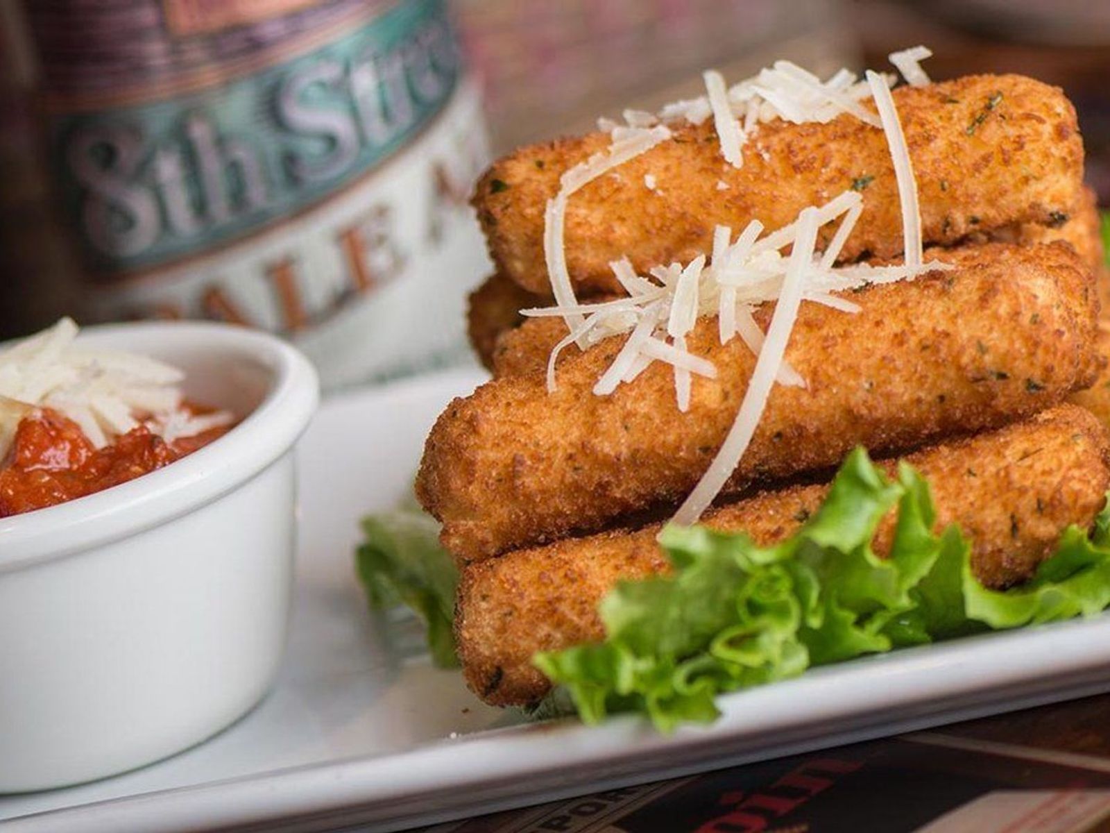 Order Mozzarella Sticks food online from Cold Beers & Cheeseburgers store, Peoria on bringmethat.com