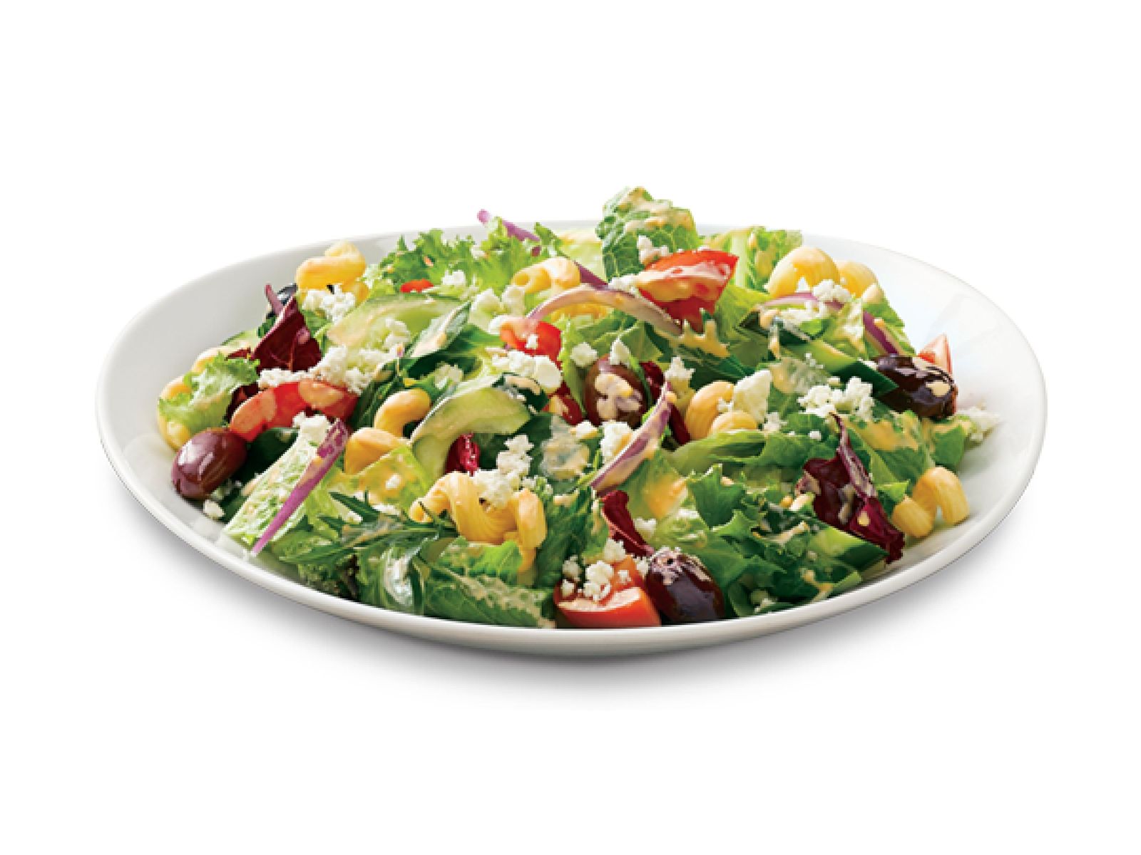 Order Greek Salad food online from Bitcoin Pizza store, Long Beach on bringmethat.com
