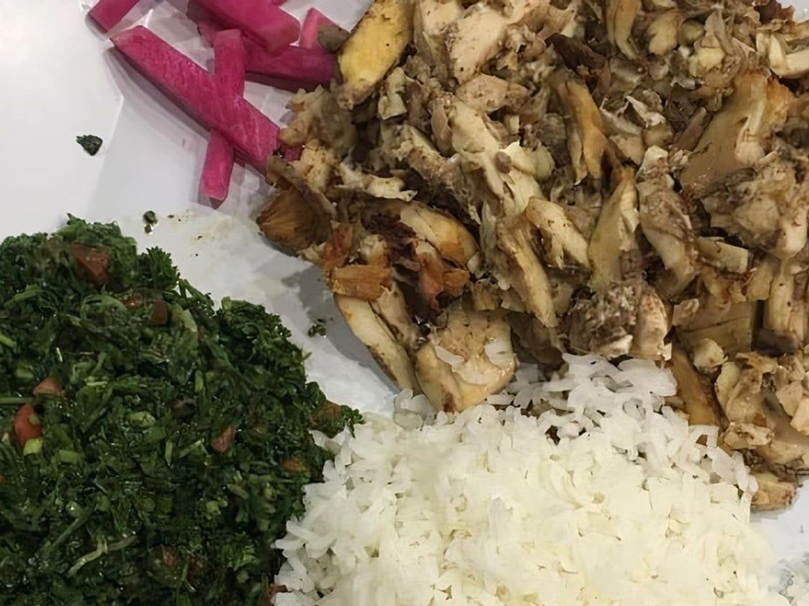 Order Chicken Shawarma Plate food online from Mashawi Grill store, Torrance on bringmethat.com